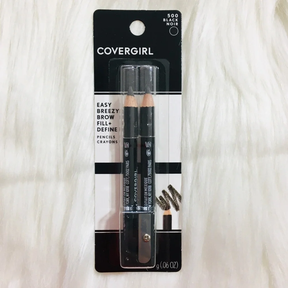 NEW CoverGirl Set of 2 Black Eye Liners pencils crayons and 1 sharpener